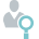 Person with magnifying glass icon